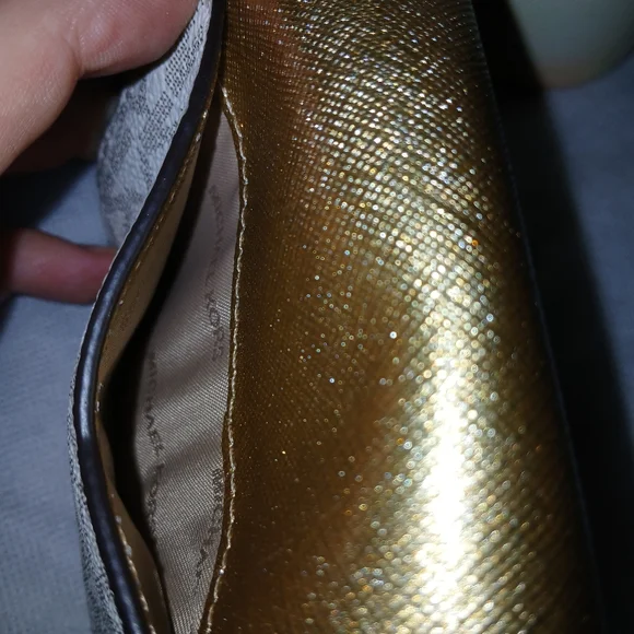 Michael Kors Gold and White Wristlet - Picture 3 of 7